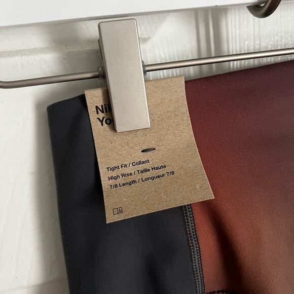 Nike Yoga Leggings NWT Medium Sunset Ombré Medium High Rise Athletic - Picture 5 of 5